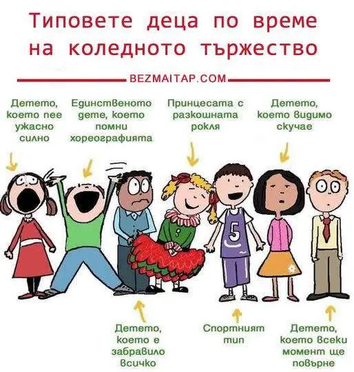 Типовете деца по време на коледното тържество