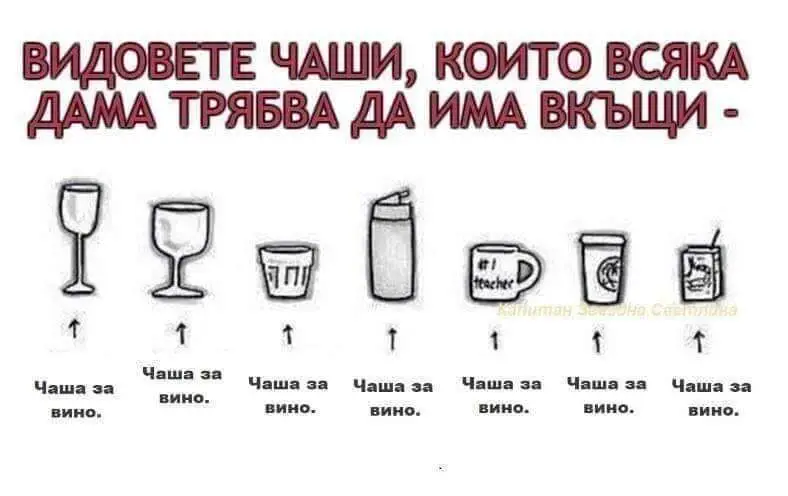 Видовете чаши, които всяка дама трябва да има вкъщи